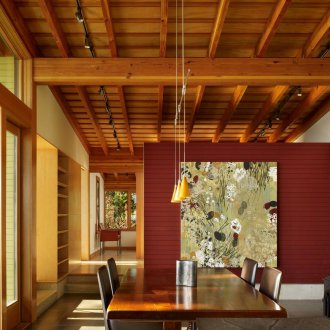 Таван от борови дъски