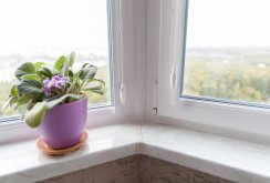 Window sill on the balcony