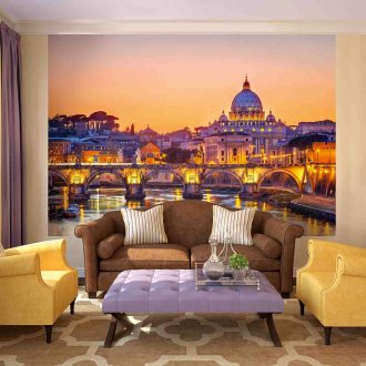 Стенопис в хола с образа на града