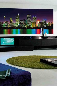 Стена стенопис в хол в хай-тек стил