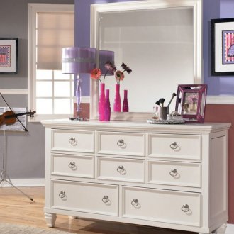 White dresser in the living room
