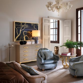 Dresser in the Art Nouveau living room