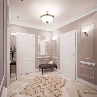 Мраморен под в класически коридор