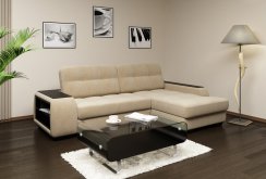 Beige small sofa