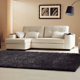 Бял компактен диван