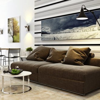 Малък сив диван