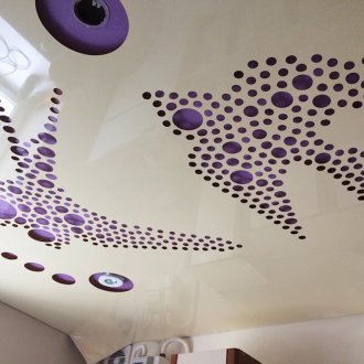 Издълбан окачен таван с птици