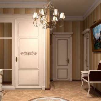 Полилей от ковано желязо в коридора