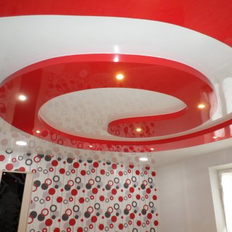 Фигурен червен таван