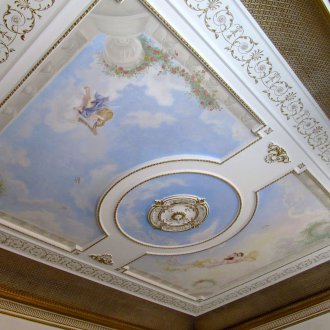 Мазилка от таван на тавана с боядисване