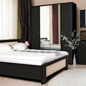 Katil wenge dan oak berkayu