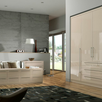 Beige Glossy Bedroom