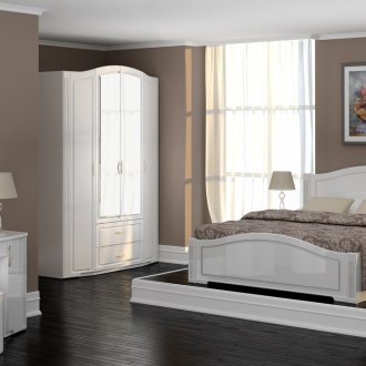 White glossy bedroom