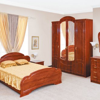Glossy lacquered bedroom