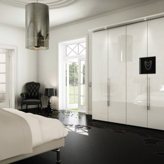 Art Nouveau glossy bedroom