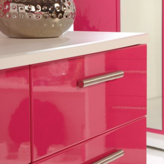 Glossy pink bedroom