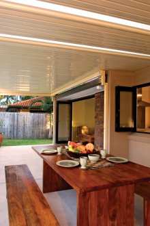 Profildecke auf der Veranda