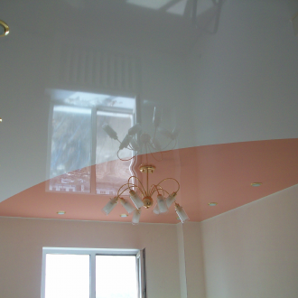 Двуцветен таван за опъване