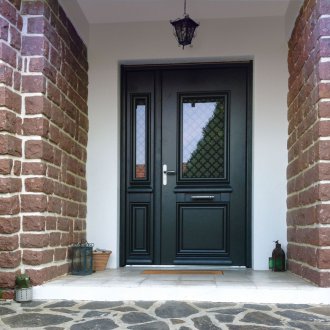 MDF входна черна врата