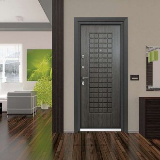 Входна сива врата MDF