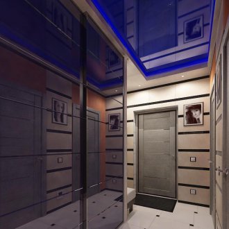 Син таван в коридора