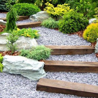 Алпийска пързалка с чакъл