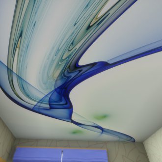 Опънат таван с абстрактен фотопечат