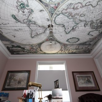 Опънат таван с фотопечат в офиса