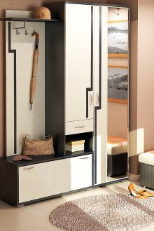 Малък коридор на венге и избелен дъб