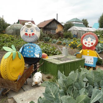 Цифри от гуми за градината