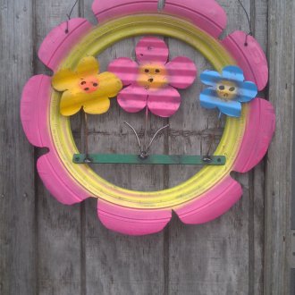 Панел от гуми за градината