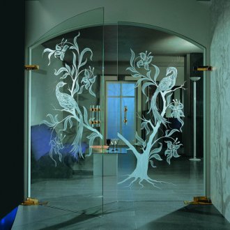 Аркова стъклена врата