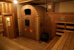 Brick oven in the bathhouse