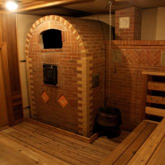 Brick oven in the bathhouse