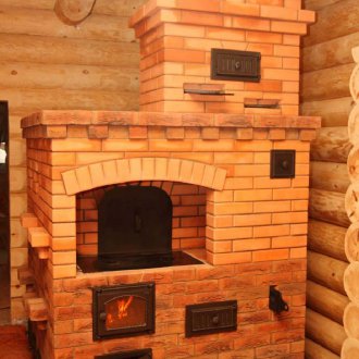 Brick and stone stove