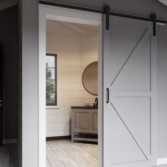 Сива шарнирна врата