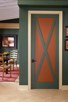 Door for a summer residence for painting