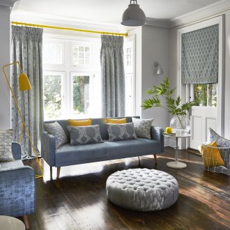 Сиви завеси в интериора