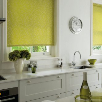 Green roller blinds