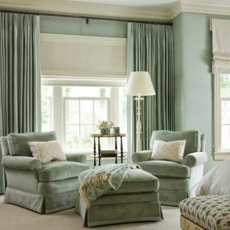 Light green curtains
