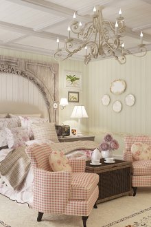 Просторна спалня в стил Прованс