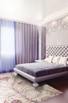 Тавани завеси в спалнята