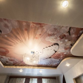 Сатен таван с фотопечат