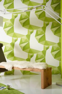 Зелен геометричен тапет