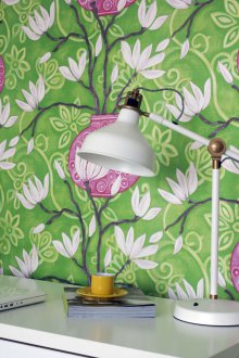 Зелен тапет в интериора