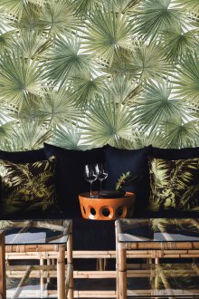 Зелен тапет с листа