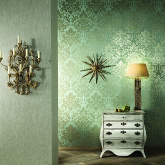 Зелен тапет от копринен екран