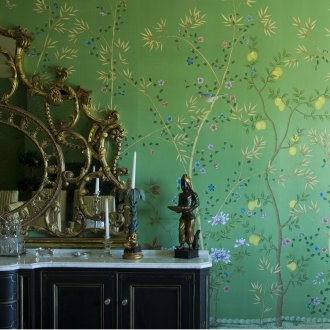 Зелен плат с тапет