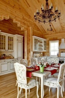 Голяма кухня в руски селски стил