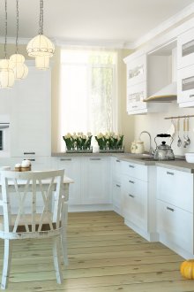 Светла селска кухня